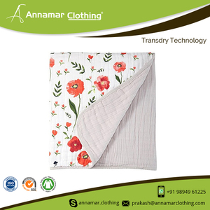 Vente en gros de couverture d'emmaillotage en mousseline personnalisée à bon prix 120cm x 120cm Couverture d'emmaillotage en mousseline à 2 couches - Product Image 6