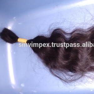 El mejor cabello humano crudo suelto de onda profunda ondulado a granel del templo indio para tejer estilo natural de la India - Product Image 3