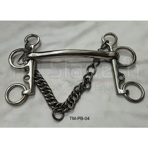 Bocados de Acero Inoxidable TM STAR con Logotipo Personalizado, Modelo TM-PB-04 para Carreras y Uso en Establos, Bocados Ecuestres Duraderos para Caballos - Product Image 1