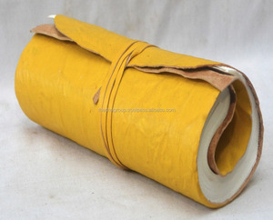 El diario de cuero amarillo enrollado Vintage hecho a mano más exigente, diario enrollable personalizado para el hogar, la Oficina, la decoración - Product Image 1