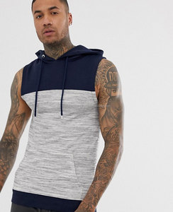 OEM-Sudadera con capucha personalizada para hombre, Jersey de manga corta sin mangas, informal, liso, barato, venta al por mayor - Product Image 4