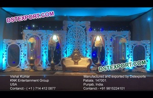 Nuevo Diseño de Escenario para Bodas con Marco Ovalado de Fibra, Marcos Redondos Blancos Personalizados, Fabricante de Escenarios para Eventos, Escenario para Nikkah de la Mejor Calidad, Irlanda - Product Image 3