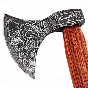 มีด ZR เกรดอุตสาหกรรม damascus ขวานใบมีดคู่18นิ้ว MH.80ด้ามไม้ที่มีความยาวโดยรวม - Product Image 2