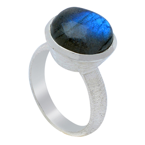 Bague de créateur faite à la main en argent sterling 925 pour femmes Bague en pierres précieuses à la mode Lunette Réglage Bijoux en argent-Avec - Product Image 4