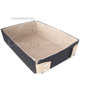 Rectangular Hemp Storage <b>Basket</b> Eco-Friendly Luxury Design Multi-Purpose Neatening Box <b>Stackable</b> Zipper Closure Soft Handle - Product Image 2