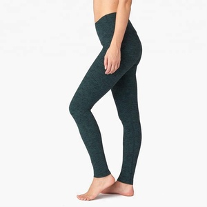 Ultimate Comfort Flexibility Fitness <b>Leggings</b> Melange <b>Grey</b> <b>Women's</b> Workout Yoga Tights Contrast <b>Grey</b> Panel Made Spandex Pants - Product Image 3