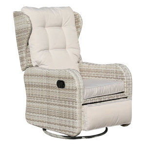Deluxe High Back Outdoor Garden <strong>Wicker</strong> Rattan Swivel <strong>Chair</strong> With <strong>Reclining</strong> Function - Product Image 1