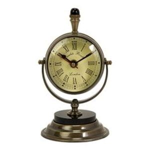 Horloge de bureau en laiton nautique faite à la main avec support numéro romain horloge de bureau décorative et de travail pour cadeau de mariage - Product Image 1