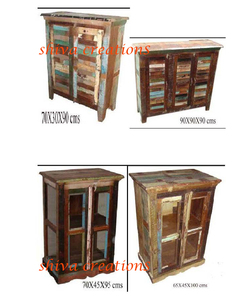 Armoire en verre récupéré de haute qualité meubles en bois vieilli pour la maison élégante chambre salon en vrac en gros extensible - Product Image 2