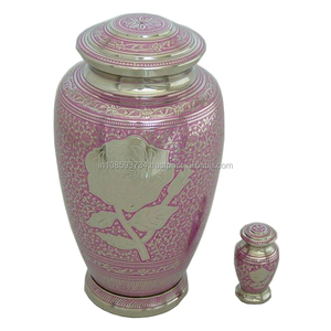 Urnas de cremación decorativas para el hogar para cenizas Metal Latón Tallado a mano Cenizas humanas Urna de cremación y urna de recuerdo Token - Product Image 1