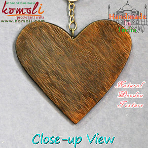 1 pièce d'ornements en forme de cœur en bois poli, pour noël, peinture des ornements vierges - Product Image 2