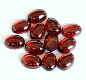 7mm 8mm 9mm granate rojo Natural ovalado liso parte posterior plana calibrado cabujones sueltos proveedor piedras al por mayor para la fabricación de joyas DIY - Product Image 1