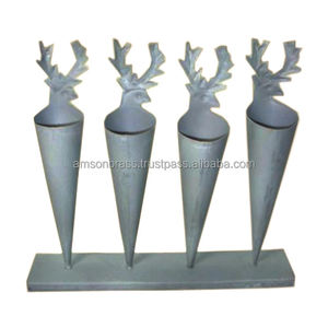 Decoración de flores Cono de metal Decoración de Navidad Cono de metal Tamaño personalizado Forma Color Vajilla de metal - Product Image 6