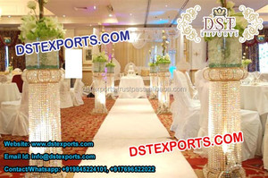 Piliers de décoration de couloir en cristal avec lumières LED, entièrement en cristal, pour mariage, Royaume-Uni - Product Image 4