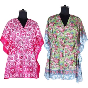 Women Soft Silk Printed Maxi Short <b>Kaftan</b> <b>for</b> Wholesale - Product Image 2