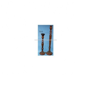 Grand bougeoir vintage en bois fabriqué à la main écologique avec base ronde pour la décoration de la maison de Noël de mariage - Product Image 4