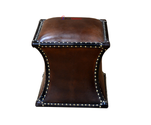 Pouf antique en cuir véritable personnalisé de haute qualité avec rangement Design moderne pour chambre et salon prix de gros - Product Image 2