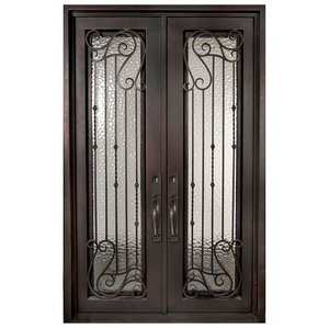 Portes en fer forgé d'occasion, portes blindées en bois massif, <span class=keywords><strong>prix</strong></span> - Product Image 6