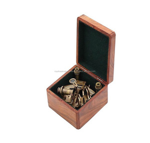 Sextant Venture en laiton de navigation marine nautique durable fonctionnant avec deux télescopes interchangeables dans une boîte en bois dur - Product Image 3