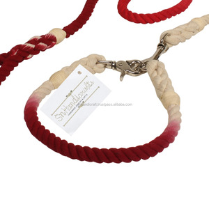 Correa para Perro Grande Hecha a Mano con Macramé, Correa de Cuerda para Perro, Correa Moderna para Perro, Correa para Perro Grande, Clip Dorado - Product Image 1