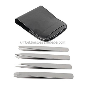 ชุดแหนบถอนขนคิ้วปลายเฉียงสแตนเลส KIMBEL 4 ชิ้น สำหรับขนคิ้วและขนฝังใน พร้อมฉลากสั่งทำ เป็นมิตรกับสิ่งแวดล้อม - Product Image 1