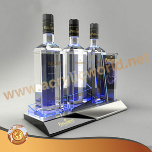 Présentoir à bouteilles, éclairage éclairé, pour service de cocktail, plateaux à led, service de bouteilles - Product Image 3