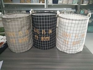 High Quality Large Cotton Canvas Storage <strong>Foldable</strong> <strong>Laundry</strong> <strong>Basket</strong> with Custom logo - Product Image 3