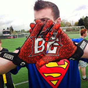 ถุงมือฟุตบอลแบบอเมริกันถุงมือรับสัญญาณฟุตบอลฝ่ามือซิลิโคนออกแบบได้ตามต้องการสำหรับเยาวชนและผู้ใหญ่อเมริกัน - Product Image 1