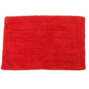 Suelo rojo Algodón Raya Baño Alfombra de algodón Inodoro Ducha Baño Alfombra de piso de baño - Product Image 5