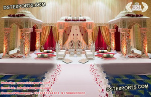 รูปปั้นพระวิหารแบบดั้งเดิมมีลักษณะการแต่งงาน Mandap ขนาดใหญ่สไตล์พระวิหารใหญ่ใหญ่แบบฮินดูที่ดีที่สุดในงานแต่งงานของอินเดีย - Product Image 2