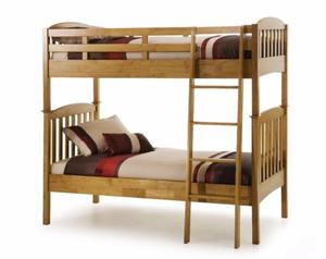 เตียงสองชั้นไม้, ชุดเฟอร์นิเจอร์แบบถอดประกอบได้, ผู้ผลิตจากเวียดนาม, งานเคลือบสีน้ำปลอดสารพิษ, โครงสร้างแข็งแรง - Product Image 5