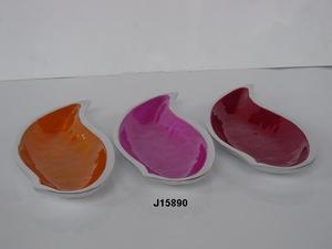 Tazón moderno para servir, tazón de aluminio fundido con esmalte de dos tonos en formas azul y verde, también disponible en esmalte y metal seguro para alimentos - Product Image 4