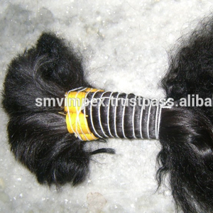 Meilleures ventes Extensions de cheveux humains vierges Brun naturel Sans cuticule Cheveux crus en vrac de l'Inde - Product Image 3