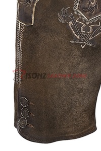 Lederhosen บาวาเรีย,Trachten Wear,Kurz Lederhose,เยอรมัน,หนัง - Product Image 3