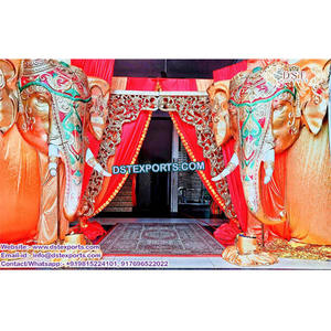 Panneaux d'éléphant de fibre d'entrée de mariage indien traditionnel pour la fête décorer l'Australie décorations de mariage tendance configuration USA - Product Image 1