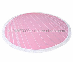 ผ้าขนหนูตุรกีทรงกลมผ้าทอพิมพ์ลายทำจากตุรกี - Product Image 3