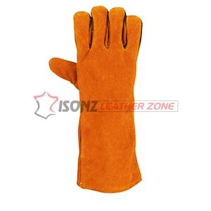 ถุงมือเชื่อมหนังวัวแท้ ISONZ รุ่น ISONZ-2410-18-1 แบบหนาพิเศษ 35 ซม. หนังกลับ หนา 1.2 มม. มาตรฐาน TIG EN 388 - Product Image 3