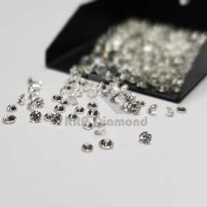 เพชรที่ปลูกในห้องปฏิบัติการ,สังเคราะห์ (สร้างในห้องปฏิบัติการ) ตกแต่งเครื่องประดับตัดสวยงามทรงกลม VS ความชัดเจนรอบหลวมสีขาว VS1 11 ถึง 14 - Product Image 5