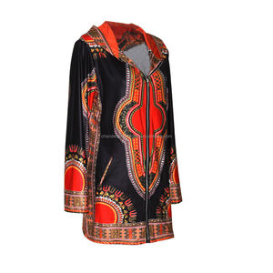 Veste en coton imprimé africain Dashiki ankara wax Mode pour femmes Manteaux à manches longues Veste décontractée africaine Dashiki Boho Manteau - Product Image 3