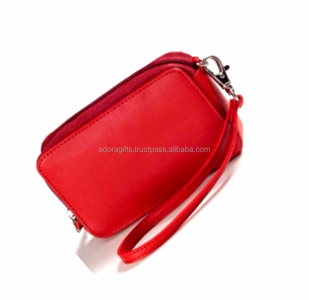 Men's and Women's Travel Leather for Toiletry Bag with Handle Cosmetic Makeup Bag for Home or On-the-Go