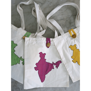 Toile de sac à provisions fourre-tout à motif coloré avec impression par transfert de chaleur sac à provisions en toile promotionnel - Product Image 2