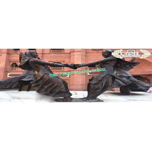 Estatua de Kikli Mutiyar de Fibra de Vidrio de Estilo Moderno y Ligero con Aspecto Metálico, Diseño Personalizable, Tradicional Punjabi - Product Image 1