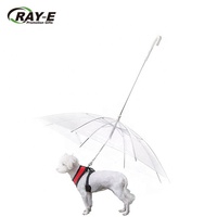 Không Thấm Nước Pet Umbrella Dog Trong Suốt Áo Mưa Với Dây Xích Umbrella Đứng Dog Umbrella Cho Chó Sử Dụng
