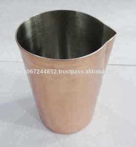 Verre à mélanger pour cocktail en acier inoxydable japonais plaqué cuivre 500ml Accessoires de bar de style américain respectueux de l'environnement Poignée pour - Product Image 3