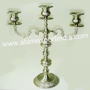 Hot Sale Latest Product 3 Arm <b>Candelabra</b> Metal Aluminum Silver Finished for Tabletop Decorate Wedding Decorations Home & Offices - Product Image 3