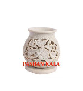 Magnifiques bougeoirs en pierre de savon en forme de pot - Product Image 1