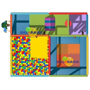 Piscine de boules dinosaures 4x3x2.5, aire de jeux intérieure, parc softplay - Product Image 4