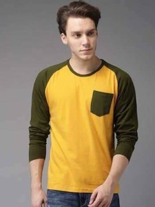 เสื้อยืดแขนยาวคอวีสำหรับผู้ชายสีดำสั่งทำ - Product Image 5