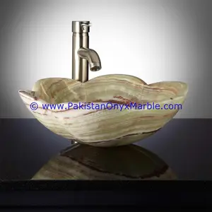 Évier de salle de bain en Onyx vert, évier et lavabo en marbre, bassin en Onyx