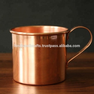 Taza de cilindro de cobre puro al por mayor de alta calidad con fabricación y proveedor de acabado de cobre brillante de la India - Product Image 3